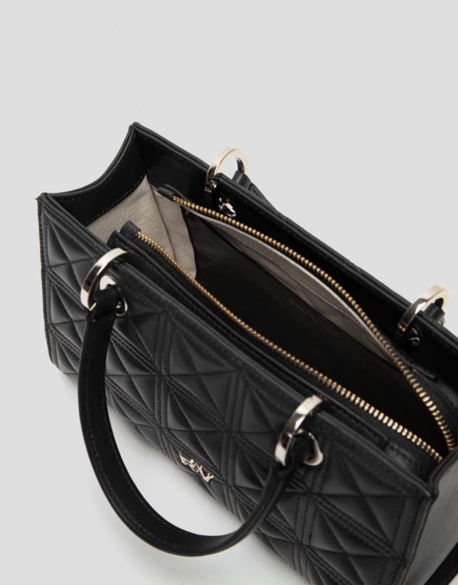 Black Linda Baguette quilted leather bag