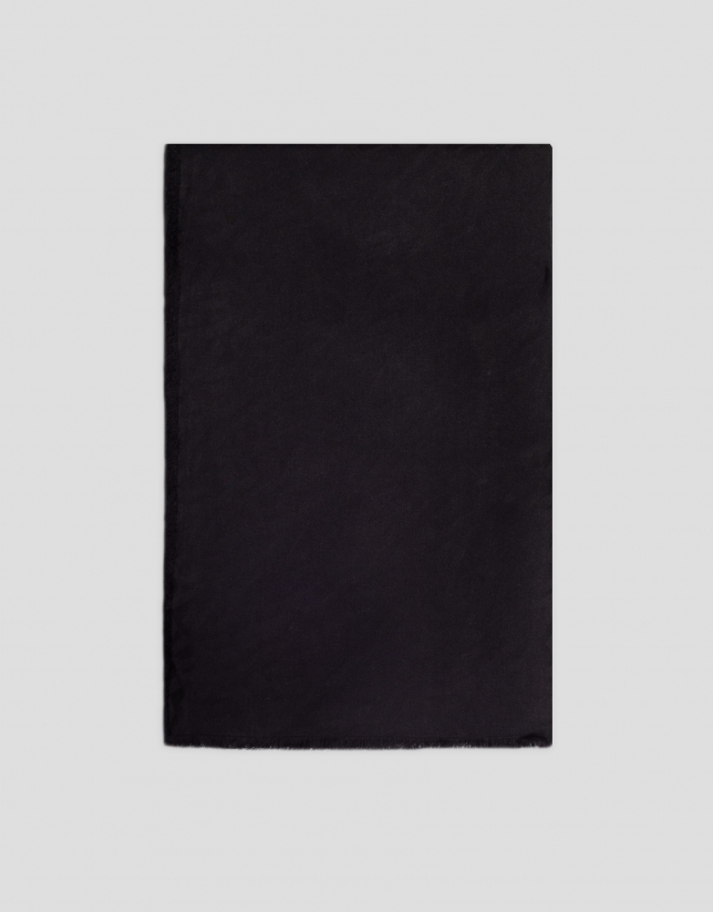 Black jacquard foulard with RV logo 