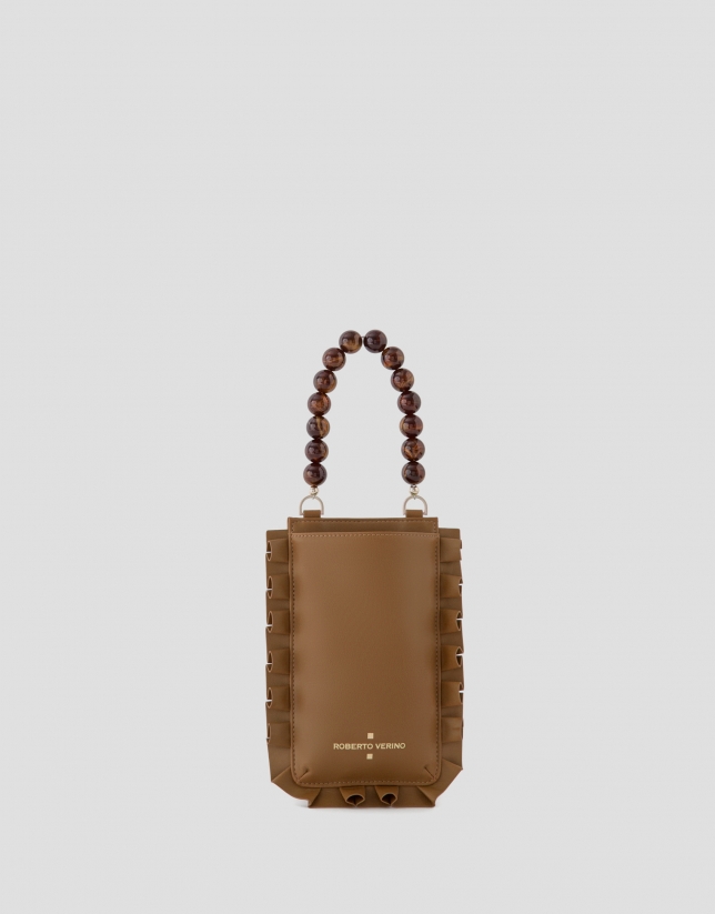 Brown Mini Olas cellphone bag