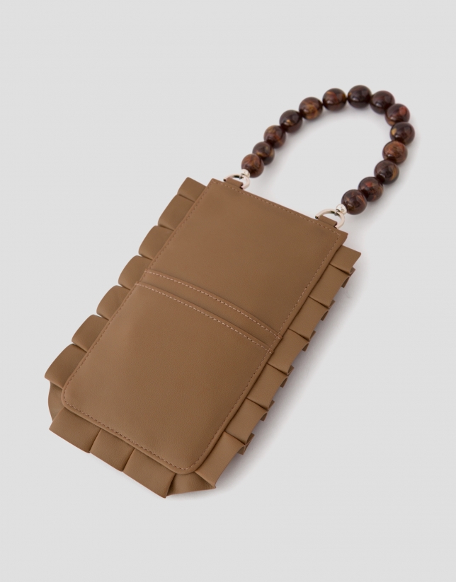 Brown Mini Olas cellphone bag