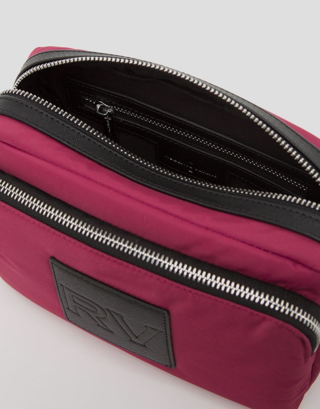 Pink nylon Dalhia Cross Midi shoulder bag